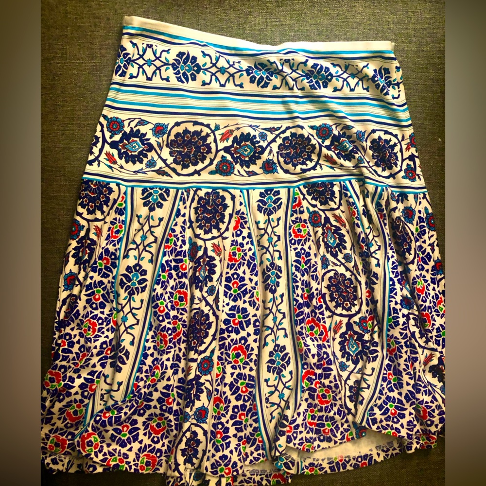 Diane Von Furstenberg colorful Mediterranean style skirt.